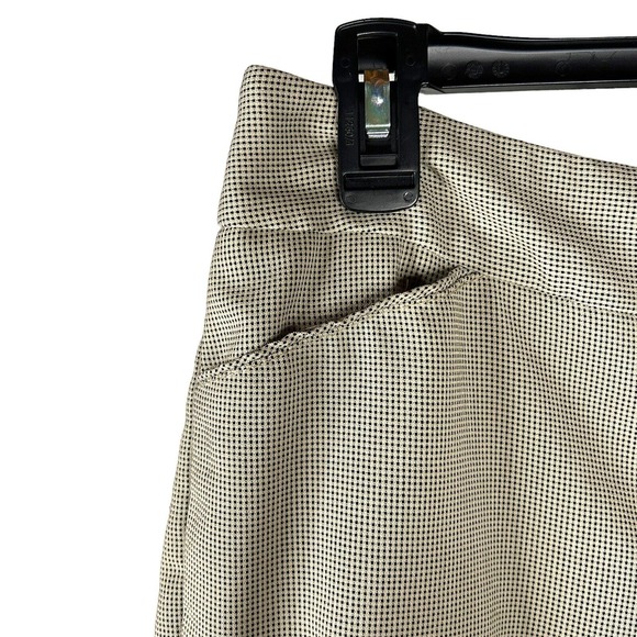 WHBM Womens Size 8R Legacy Fit Flare Leg Dress Pants Career Beige Black Mid Rise - Picture 3 of 7